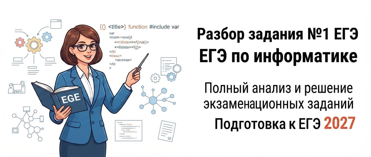 Разбор задания №1 ЕГЭ по информатике: Сопоставление графа и таблицы (матрицы смежности)