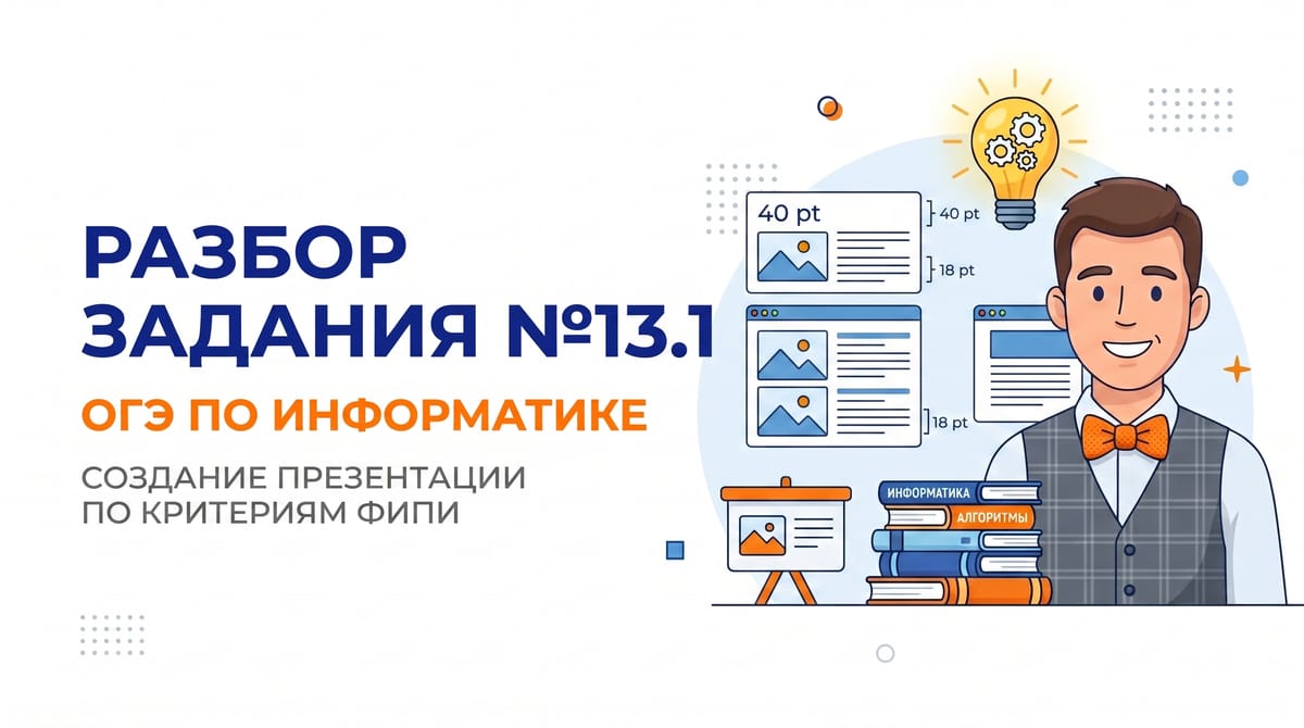 Разбор задания №13.1 ОГЭ по информатике: Создание презентации по критериям ФИПИ