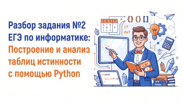 Разбор задания №2 ЕГЭ по информатике: Построение и анализ таблиц истинности с помощью Python