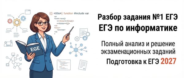 Разбор задания №1 ЕГЭ по информатике: Сопоставление графа и таблицы (матрицы смежности)